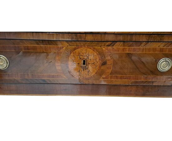 INLAID CHEST OF DRAWERS - LOMBARDY - LOUIS XVI INLAID CHEST OF DRAWERS - LOMBARDY - LOUIS XVI