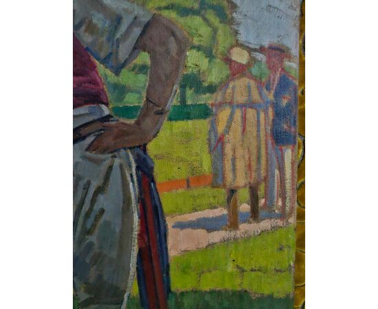 PORTRAIT IN POLO ATTIRE OF PRINCE LÉON RADZIWILL