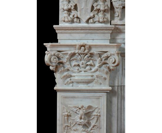 Important neo-Renaissance fireplace, 19th century