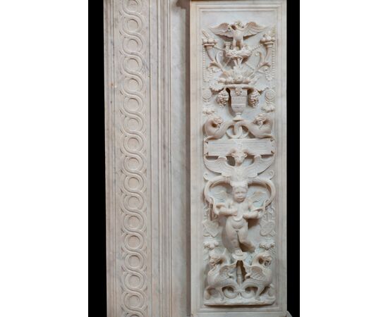 Important neo-Renaissance fireplace, 19th century