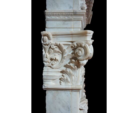 Important neo-Renaissance fireplace, 19th century