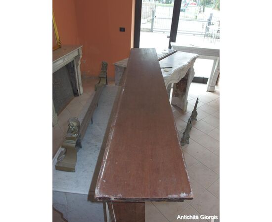 CAMINO IN LEGNO INTAGLIATO EPOCA LUIGI XVI OTTOCENTO Dimensioni: cm L170x25xH140