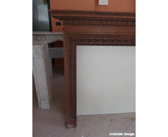 CAMINO IN LEGNO INTAGLIATO EPOCA LUIGI XVI OTTOCENTO Dimensioni: cm L170x25xH140