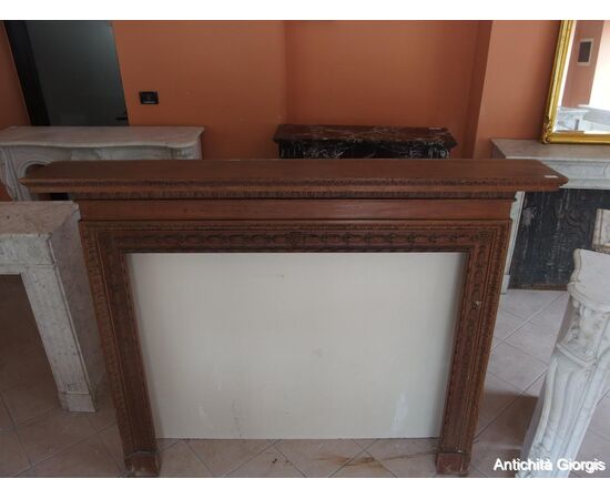 CAMINO IN LEGNO INTAGLIATO EPOCA LUIGI XVI OTTOCENTO Dimensioni: cm L170x25xH140