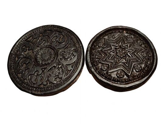 Two Alpine wooden brands, late 18th-early 19th century Two Alpine wooden brands, late 18th-early 19th century