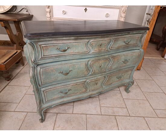 Painted Louis XV style chest of drawers