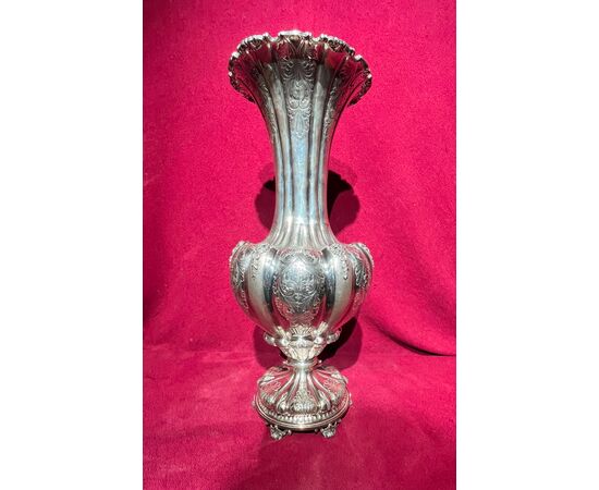 800 silver vase h, cm 44