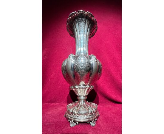 800 silver vase h, cm 44
