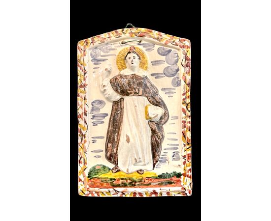 Formella devozionale raffigurante San Vincenzo Ferreri. Imola