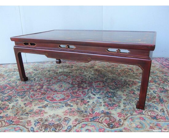 TAVOLINO RETTANGOLARE BASSO LACCATO CINA PRIMI 900 cm L110xP61xH42 TAVOLINO RETTANGOLARE BASSO LACCATO CINA PRIMI 900 cm L110xP61xH42