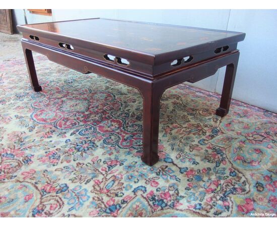 TAVOLINO RETTANGOLARE BASSO LACCATO CINA PRIMI 900 cm L110xP61xH42