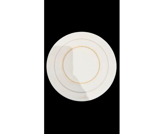 Majolica plate with 'ostrich' decoration. Felice Clerici manufacture. Milan.