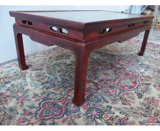 TAVOLINO RETTANGOLARE BASSO LACCATO CINA PRIMI 900 cm L110xP61xH42