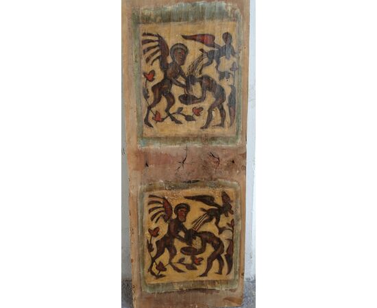 Eccezionale tavola di soffitto dipinta XV secolo