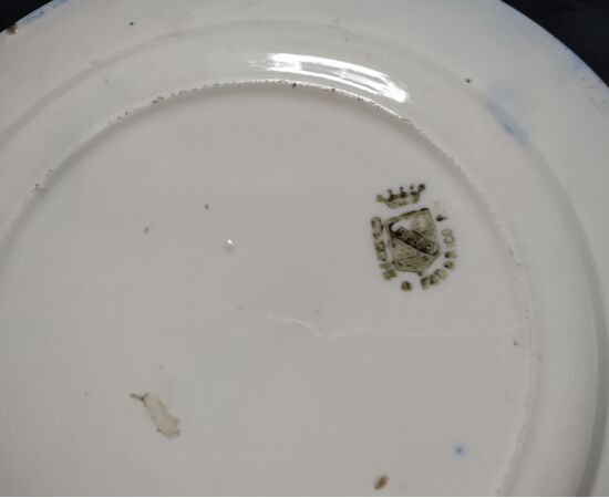 Pair of plates with rooster, Federico and Giuseppe Besio