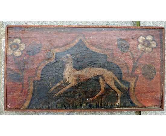 Pair of painted Brescian predellas