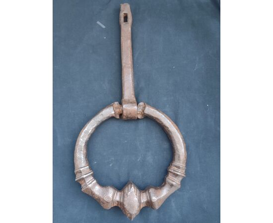Imposing 16th-century wrought iron door knocker