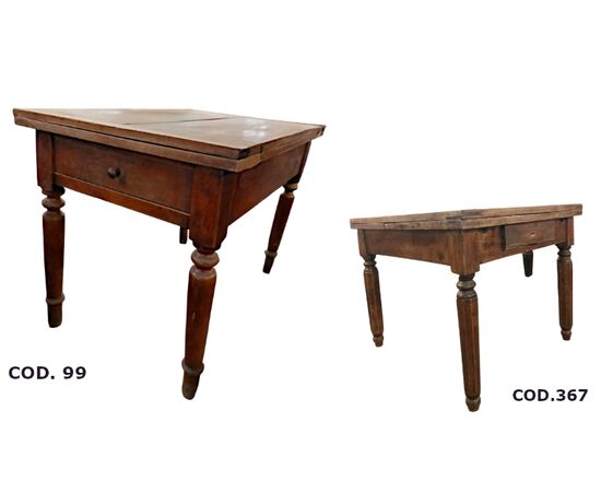 Lotto di 10 Tavoli Rustici Allungabili