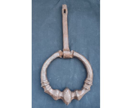 Imposing 16th-century wrought iron door knocker