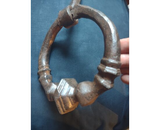 Imposing 16th-century wrought iron door knocker