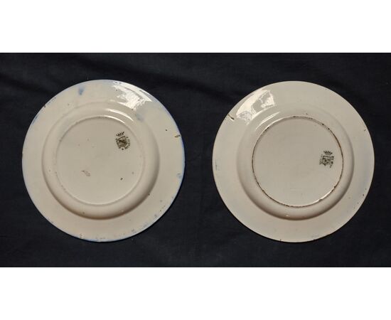 Pair of plates with rooster, Federico and Giuseppe Besio