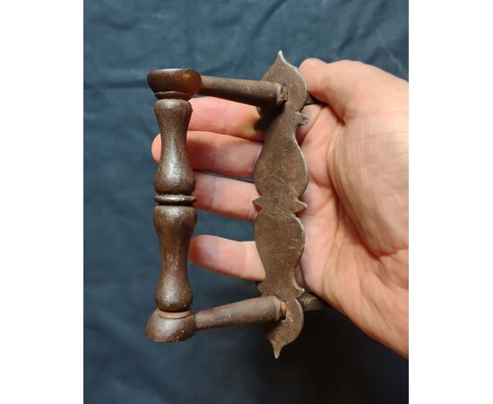 Beautiful 17th-century wrought iron door handle