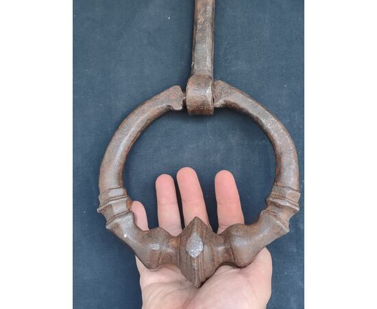 Imposing 16th-century wrought iron door knocker