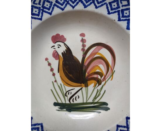 Mondovì Widow Besio and Son Rooster Plate