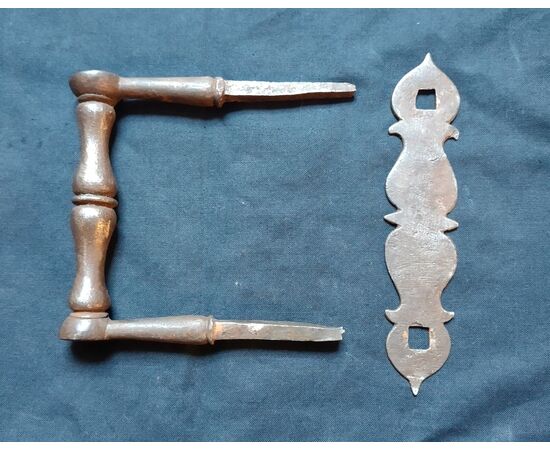 Beautiful 17th-century wrought iron door handle