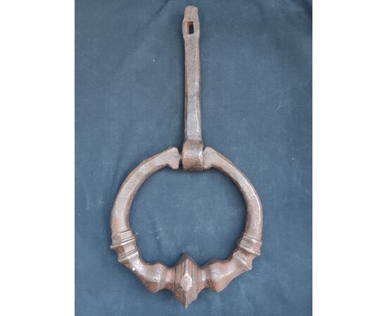 Imposing 16th-century wrought iron door knocker