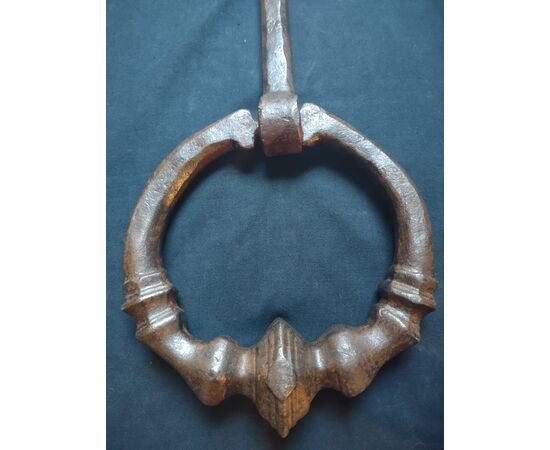 Imposing 16th-century wrought iron door knocker