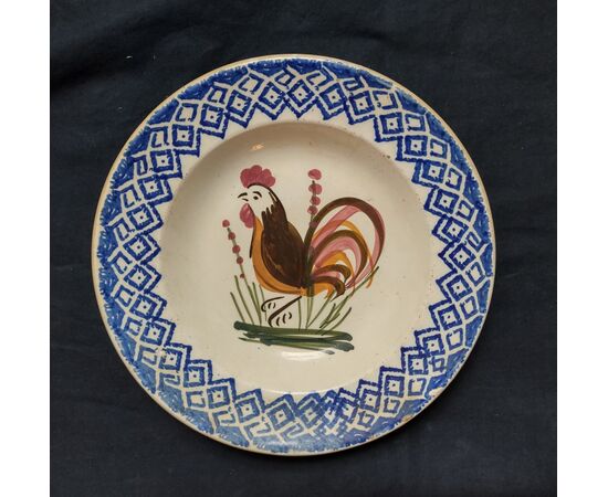 Mondovì Widow Besio and Son Rooster Plate