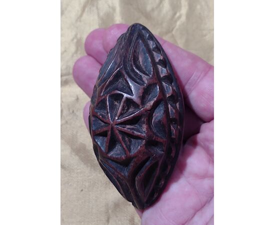 Marca da pane in bosso intagliato Piemonte