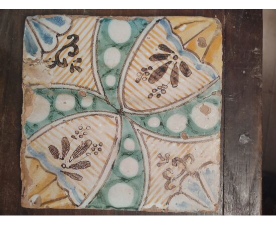 4 Riggiole napoletane manifattura Mosca XIX secolo