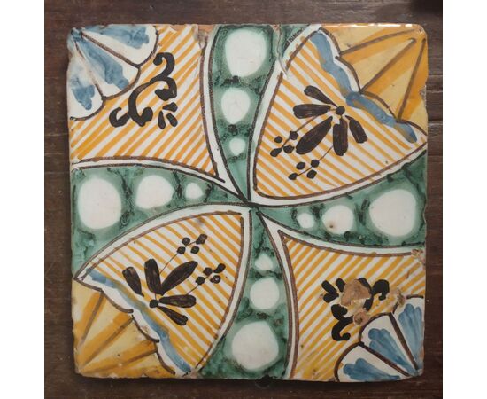 4 Riggiole napoletane manifattura Mosca XIX secolo