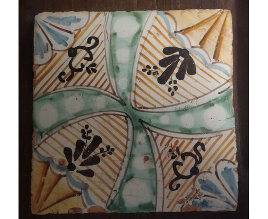 4 Riggiole napoletane manifattura Mosca XIX secolo