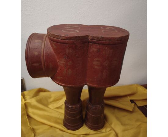 Painted wooden ballot box from the Marche region, 18th century