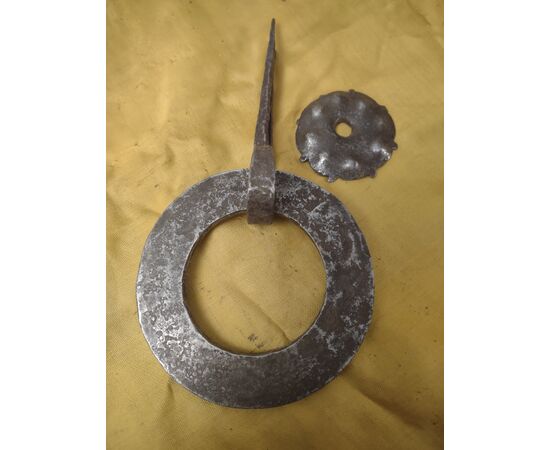 17th century wrought iron door handle
