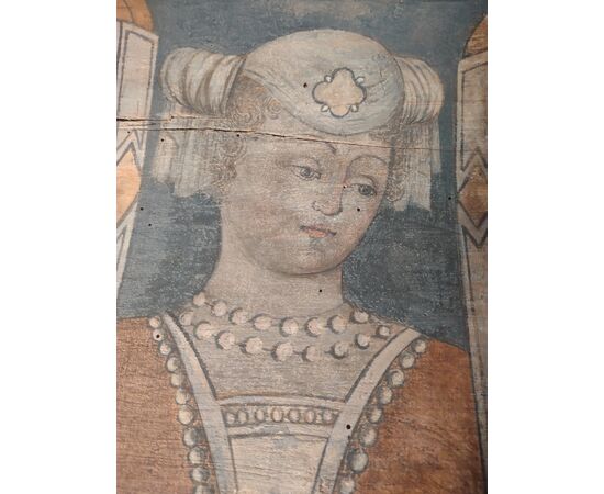 Portrait of a noblewoman, tempera on wood, Cremona.