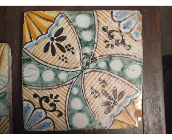 4 Riggiole napoletane manifattura Mosca XIX secolo