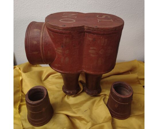 Painted wooden ballot box from the Marche region, 18th century