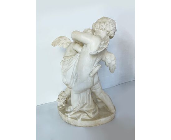 "Eros e Anteros" - scultura in alabastro