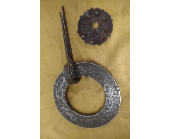 17th century wrought iron door handle