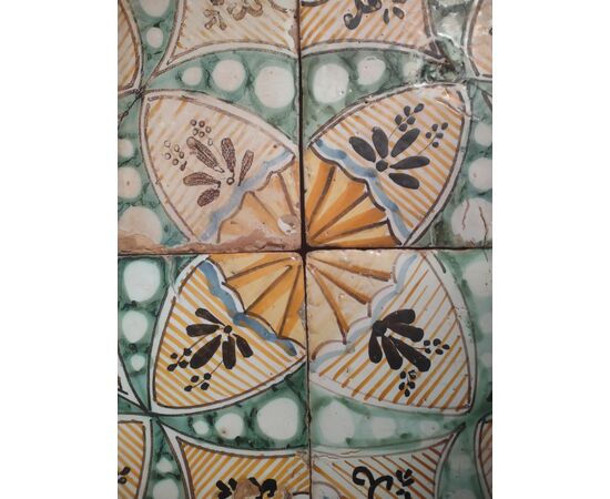 4 Riggiole napoletane manifattura Mosca XIX secolo