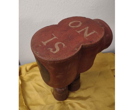 Painted wooden ballot box from the Marche region, 18th century