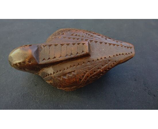 Marca da pane valdostana in legno inciso