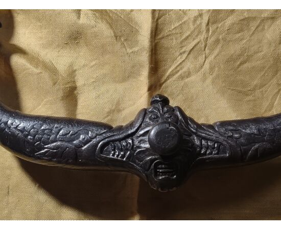 Important Renaissance zoomorphic wrought iron knocker
