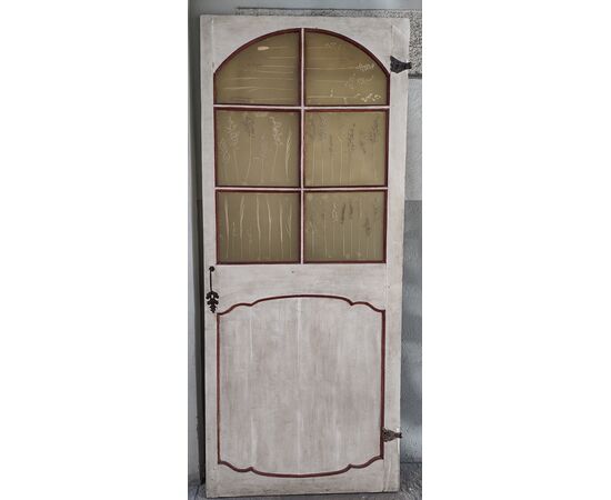 Piedmontese door in Provençal style painted with tempera