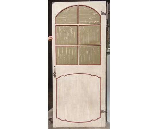 Piedmontese door in Provençal style painted with tempera