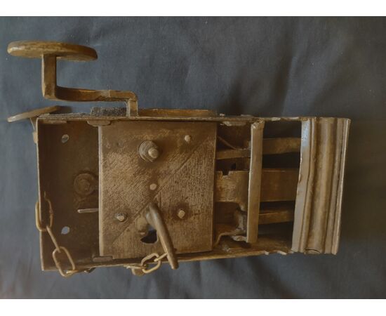 17th century box door lock with original key